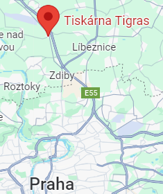 Mapa tiskárna Praha Východ